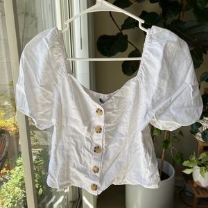 Abercrombie & Fitch linen crop top